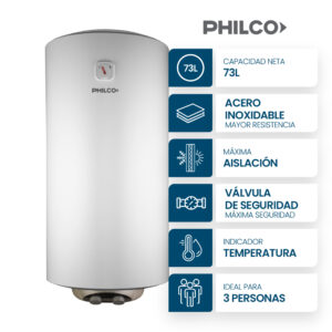 TERMOTANQUE ELECTRICO PHILCO 80L 1500W 94PHTE080B2