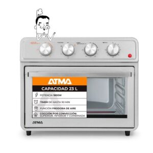 HORNO GRILL + FREIDORA DE AIRE 23L ATMA HGFAB2323PI